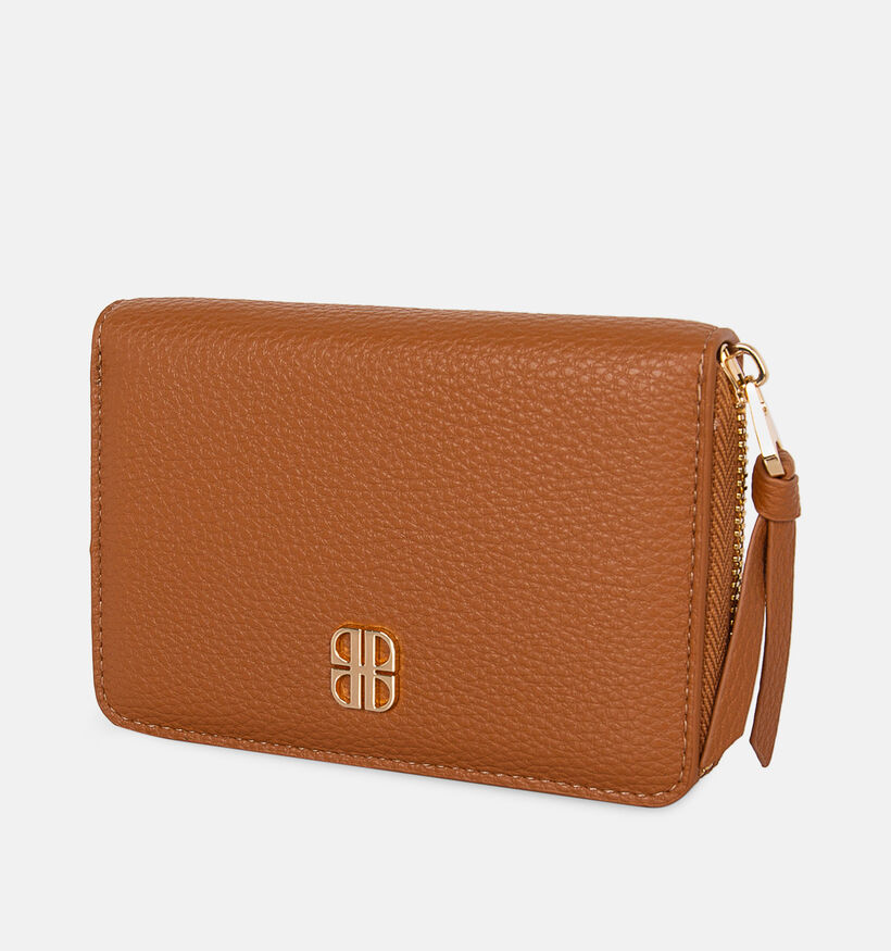 Laurent David Cognac Portemonnee met Rits voor dames (381572)