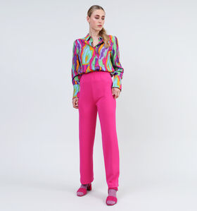Vero Moda Silky Pantalon large en Fuchsia pour femmes (333759)