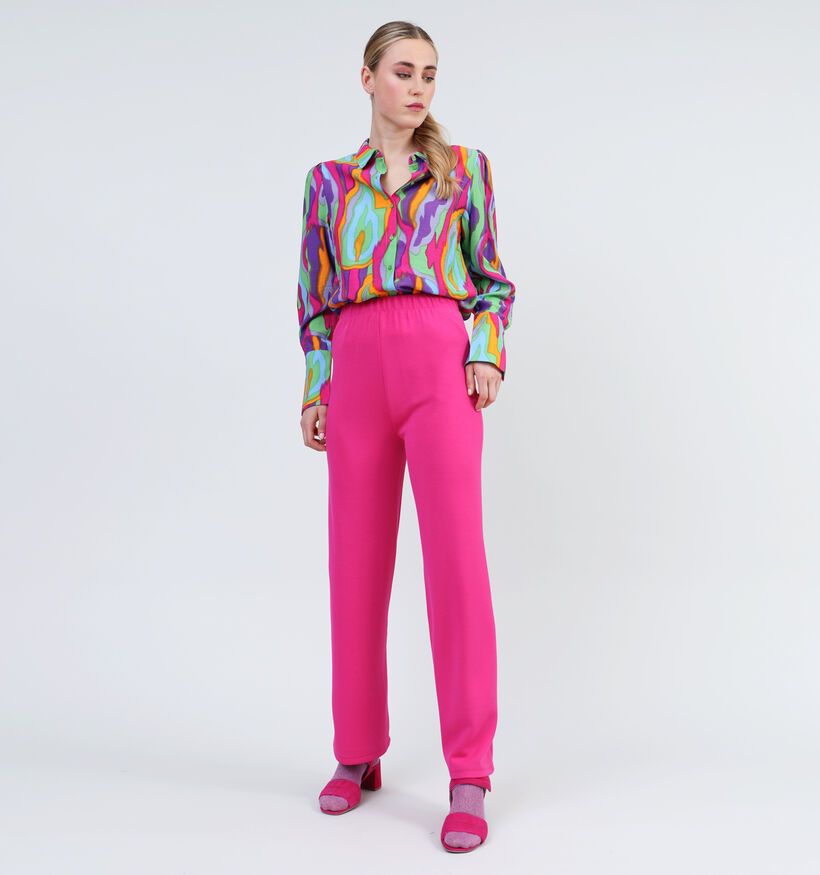Vero Moda Silky Pantalon large en Fuchsia (333759)