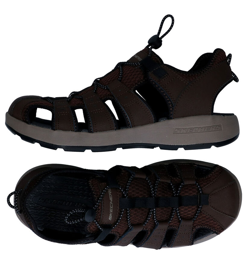 Skechers Melbo Journey Sandales en Noir en simili cuir (292228)