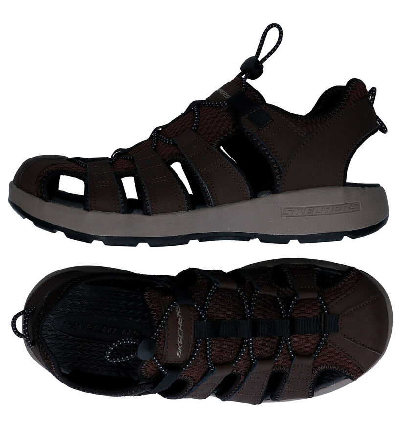 Skechers Melbo Journey Zwarte Sandalen in kunstleer (292228)