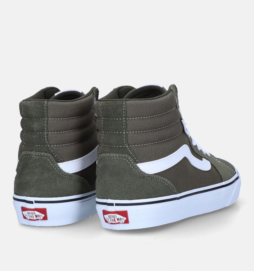 Vans Filmore Hi Baskets de skate en Vert pour hommes (328234)