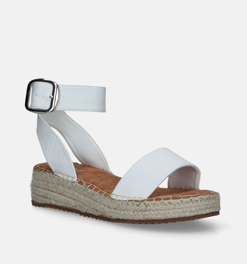 Posh by Poelman Sandales avec talon compensé en Blanc pour femmes (343399)