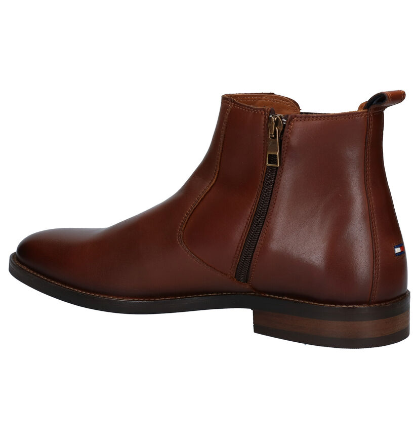 Tommy Hilfiger Essential Chelsea Boots en Cognac en cuir (279966)