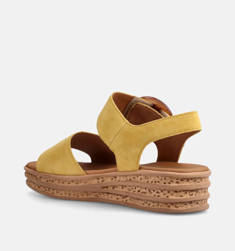 Gabor Gele Sandalen op sleehak voor dames (371176)