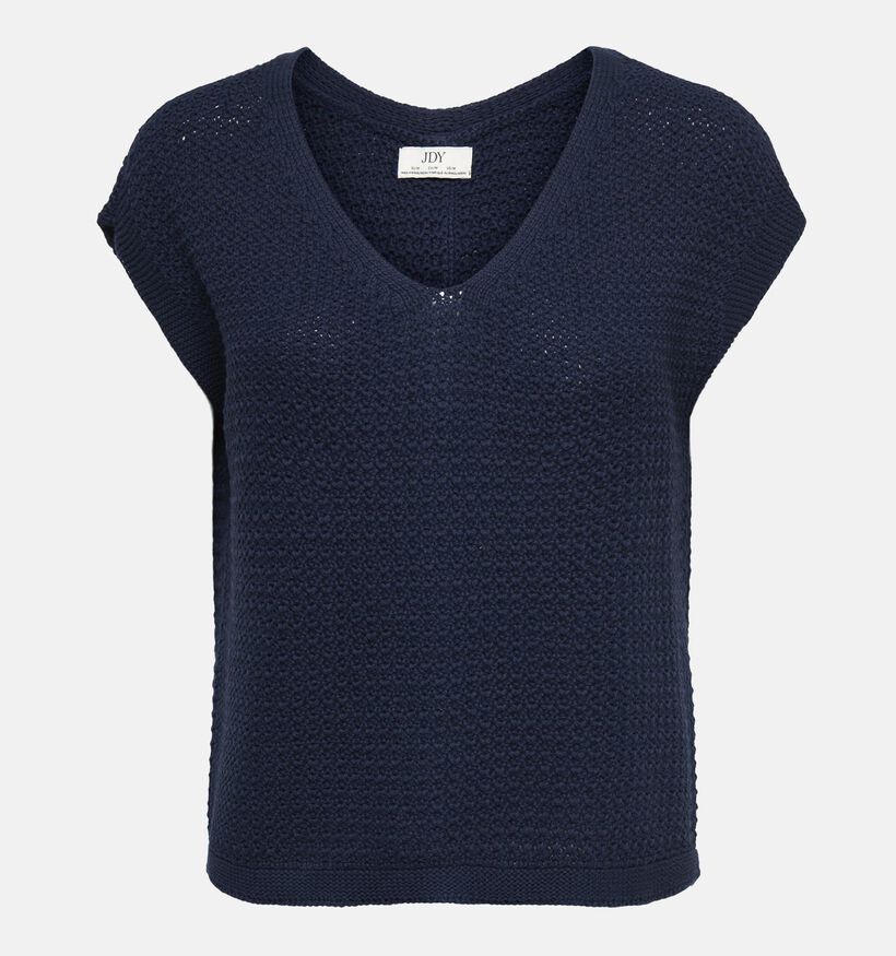 JDY Martha Button Back Donkerblauwe Mouwloze Trui voor dames (370045)