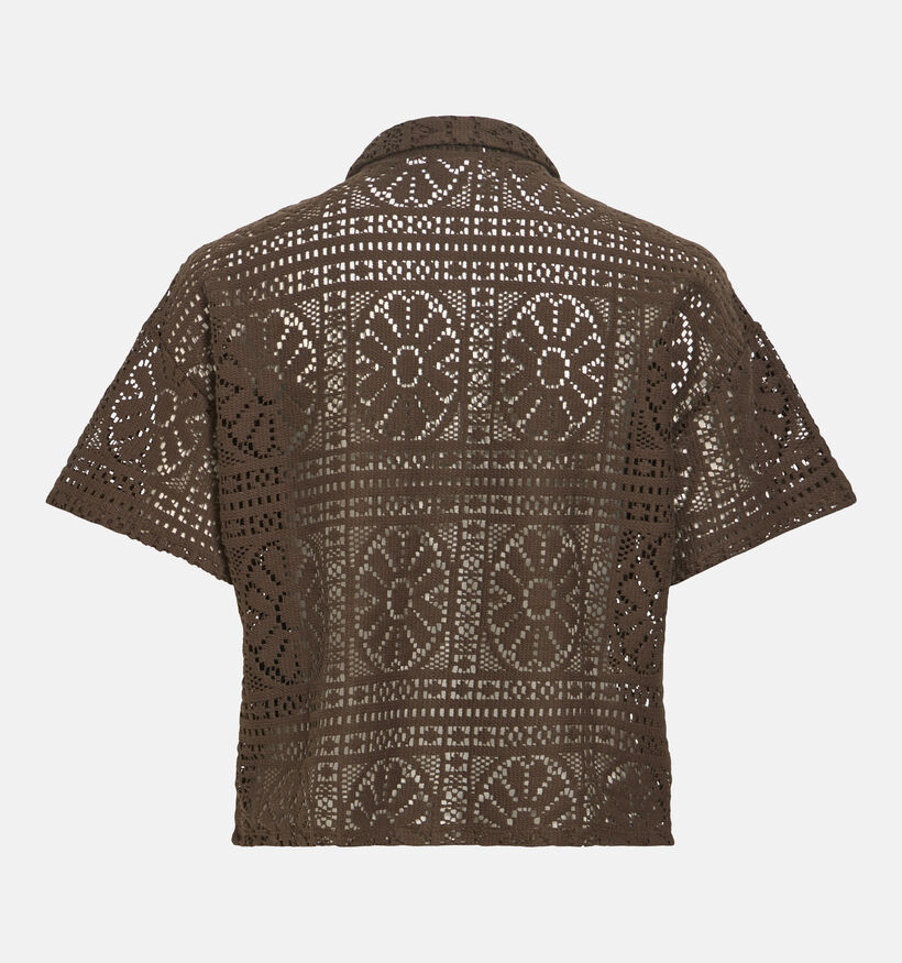 Vila Merina Chemise en Marron fonc&eacute; pour femmes (374288)