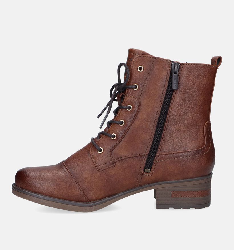 Mustang Boots à lacets en Cognac pour femmes (329601)