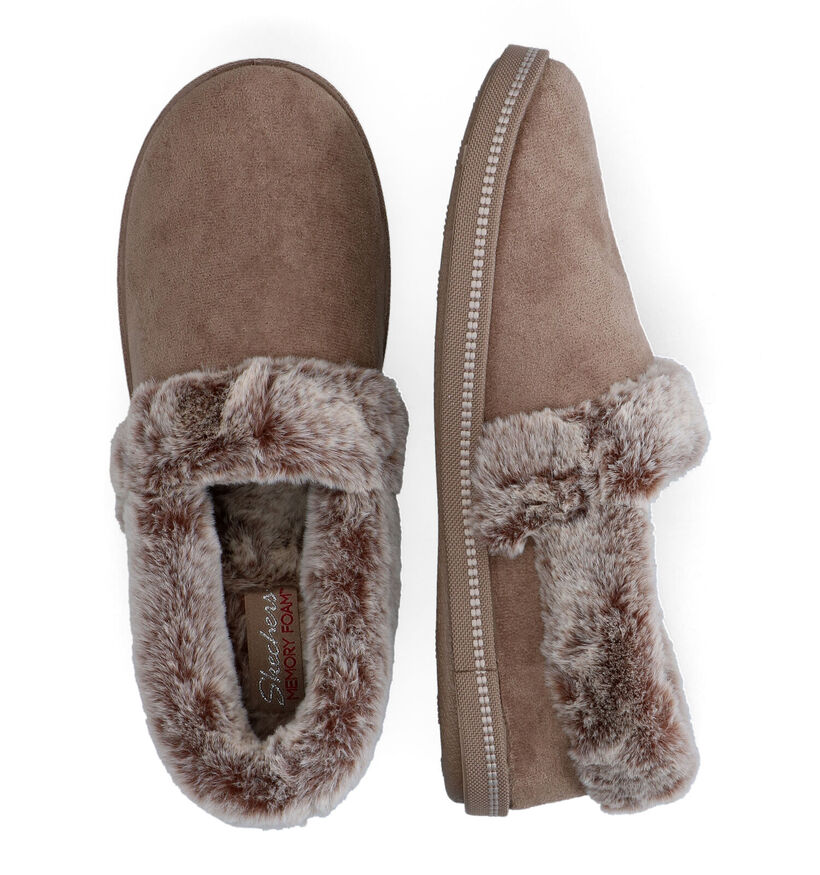 Skechers Cozy Campfire Team Toasty Pantoufles en Taupe pour femmes (345122)