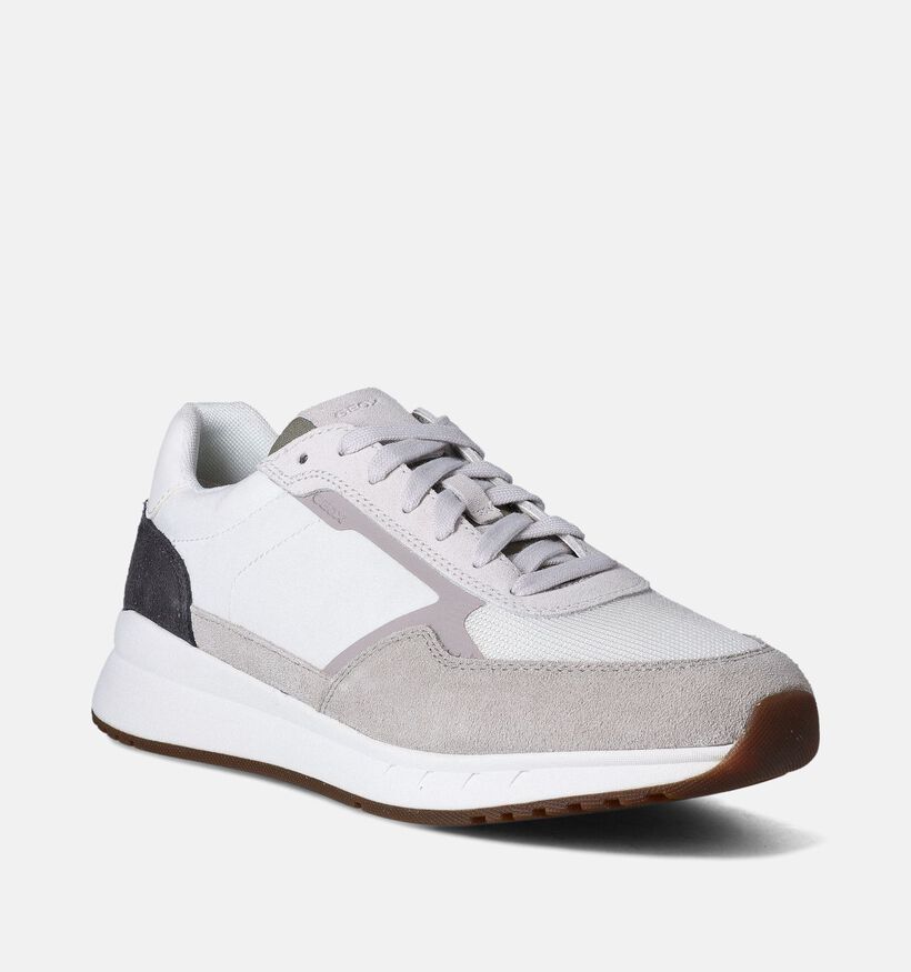 Geox Branthon Grijze Veterschoenen voor heren (353849) - geschikt voor steunzolen