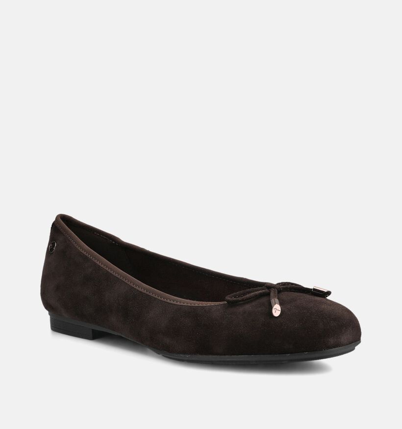 Tamaris Comfort Chaussures plates en Brun fonc&eacute; pour femmes (376297) - pour semelles orthop&eacute;diques