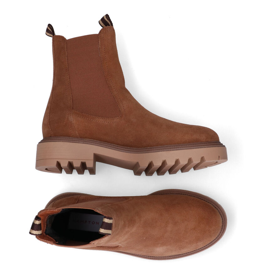 Hampton Bays Bottines Chelsea en Cognac en nubuck (295993)