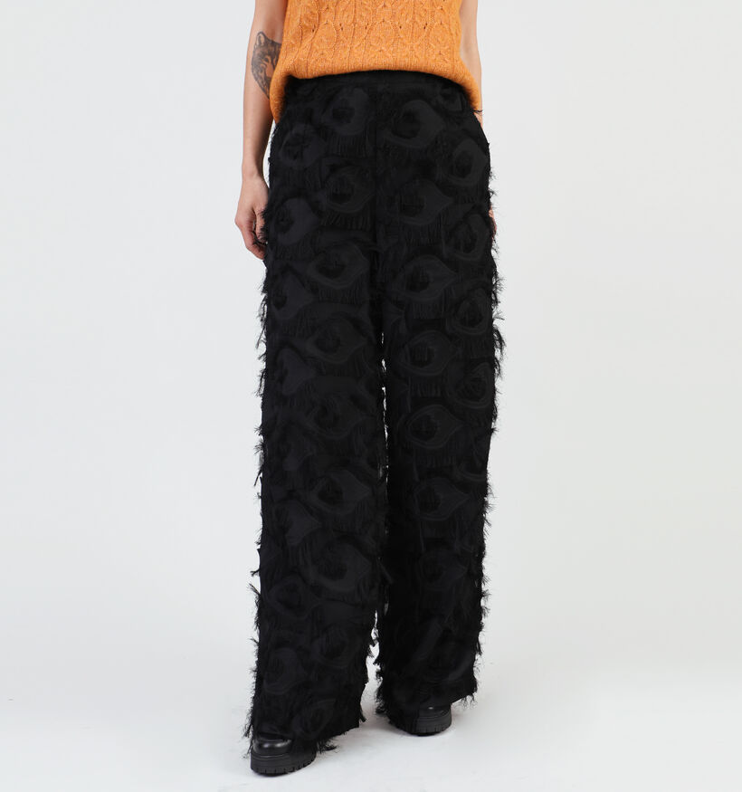 Minus Maica Zwarte Wijde broek voor dames (349969)