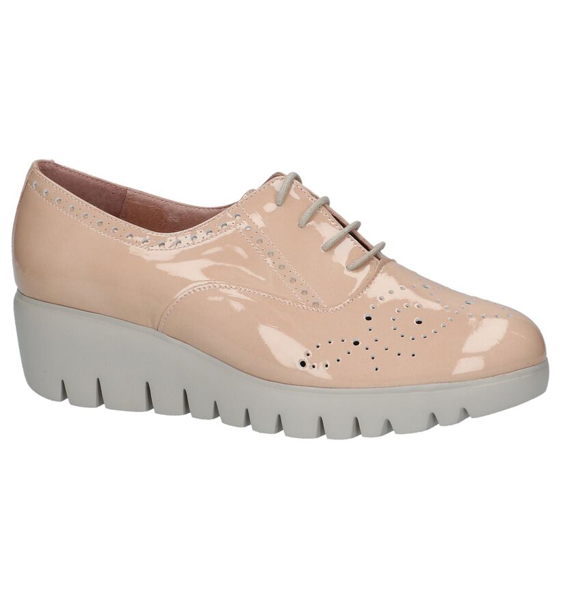 Wonders Chaussures à lacets en Rose en cuir (217728)