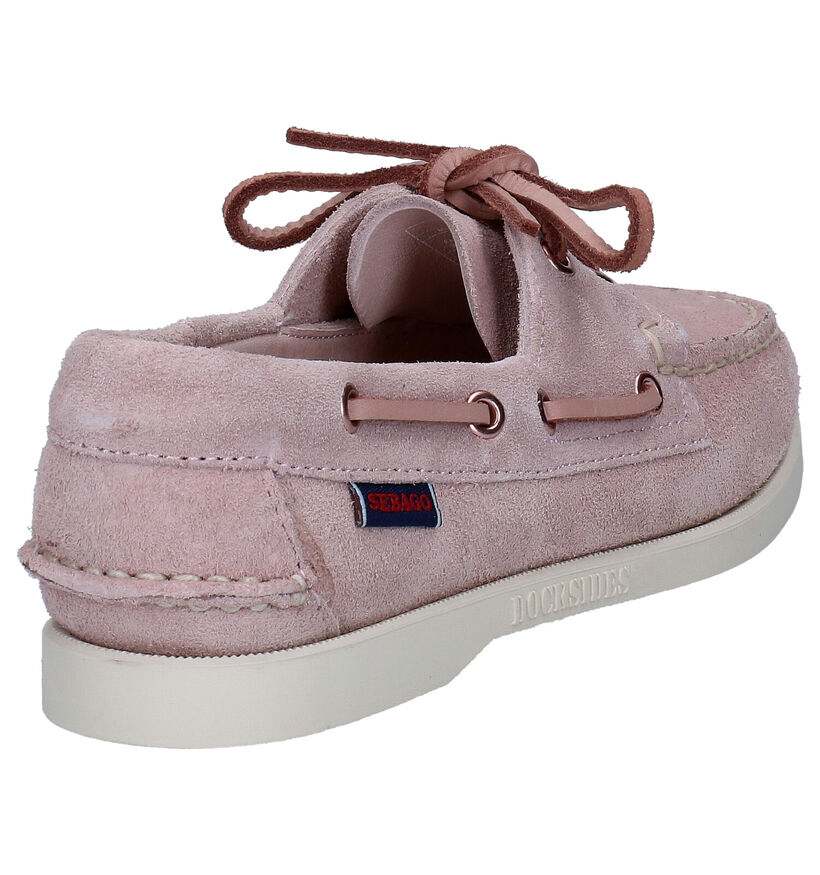 Sebago Dockside Roze Bootschoenen in daim (287488)