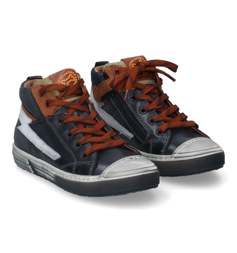 Stones and Bones Colto Bottines en Noir en cuir (313879)