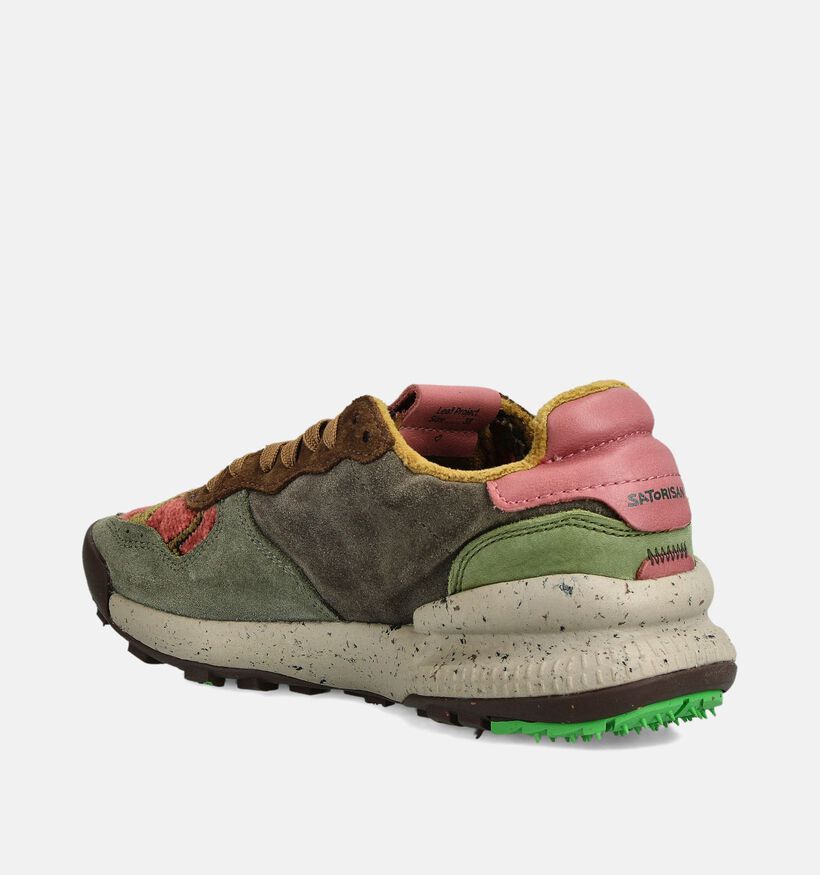 Satorisan Chacrona Premium Groen/Rode Sneakers voor dames (361789) - geschikt voor steunzolen