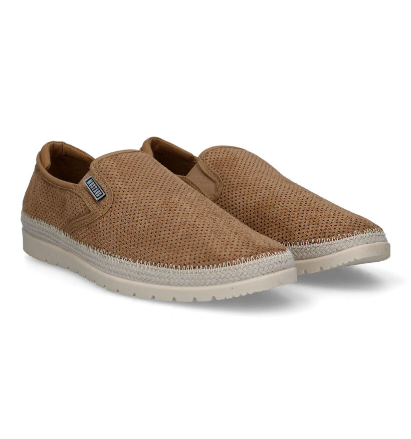 Mustang Beige Instappers in stof (323402)