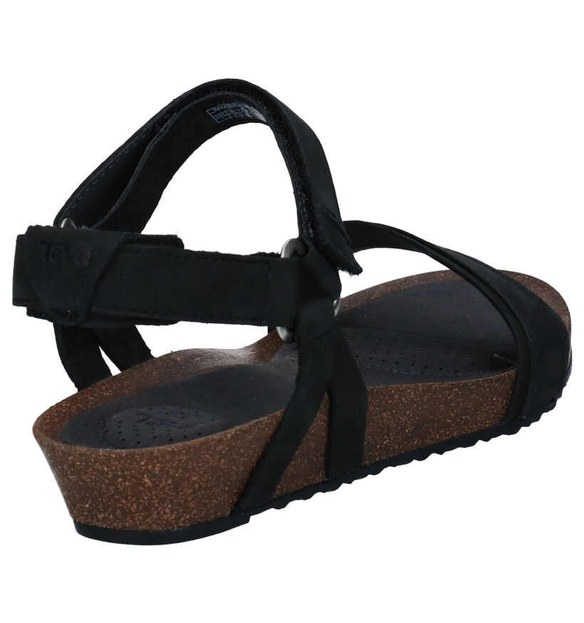 Teva Mahonia Zwarte Sandalen in nubuck (289236)