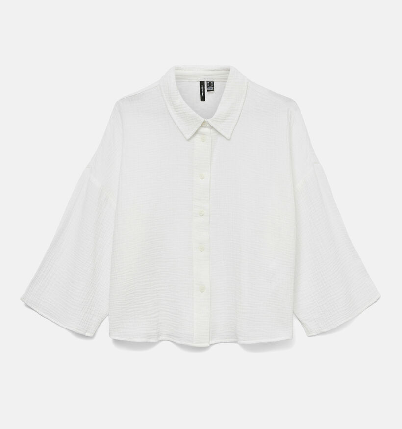 Vero Moda Natali Chemise Courte en Blanc pour femmes (353180)