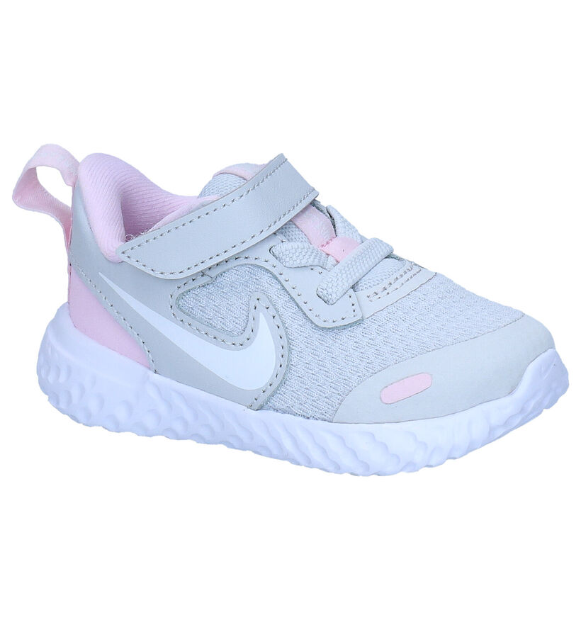 Nike Revolution 5 Baskets en Rose en textile (283854)