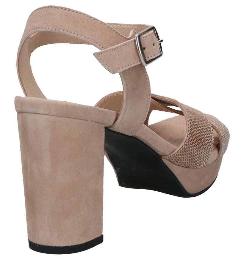 River Woods Alba Sandales en Beige en nubuck (271168)