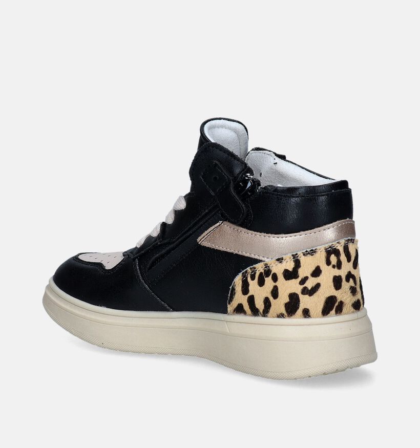 Shoesme Zwarte Hoge sneakers voor meisjes (348072) - geschikt voor steunzolen