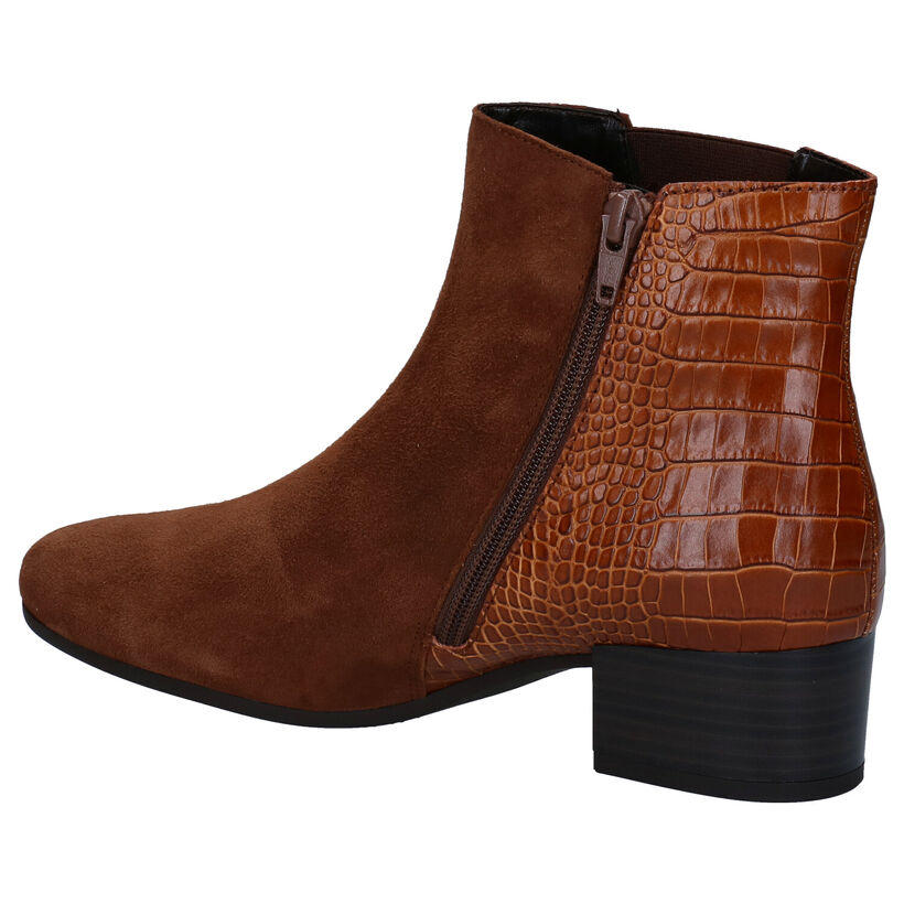 Gabor Cognac Enkelaarzen in nubuck (283817)