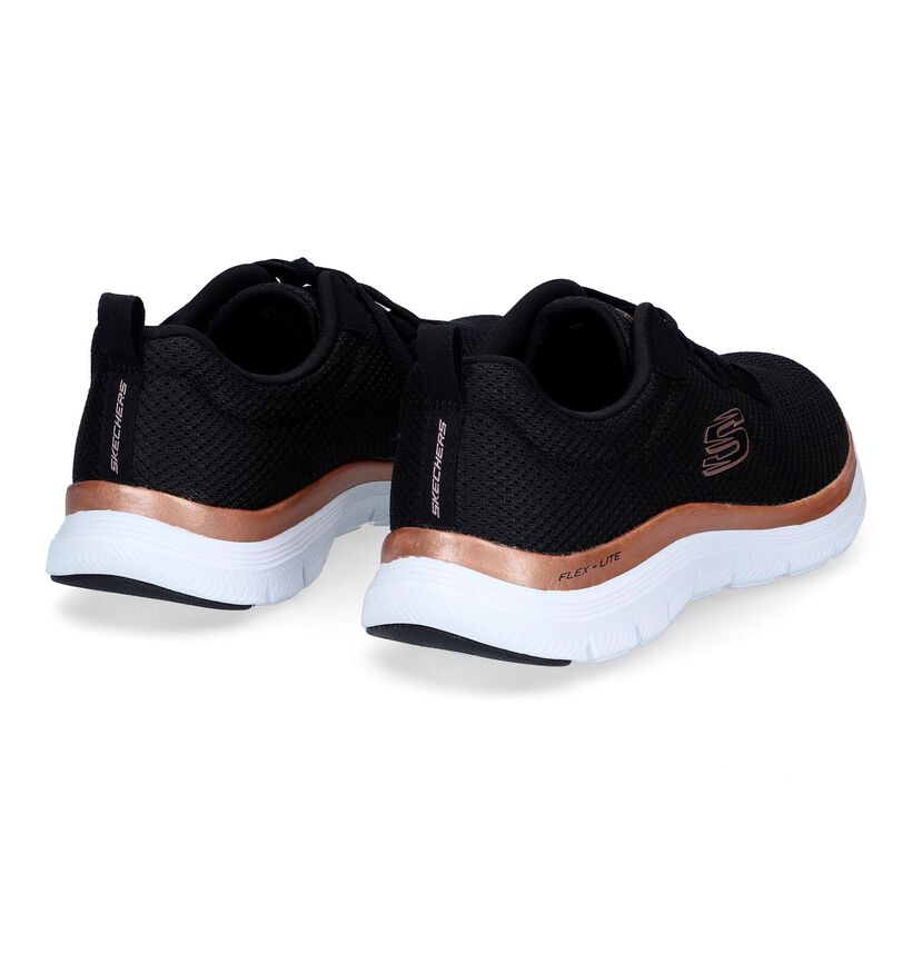 Skechers Flex Appeal Zwarte Sneakers voor dames (318171)