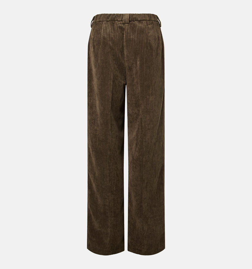 Pieces Audre Cord Donkergroene Geklede Broek voor dames (379333)