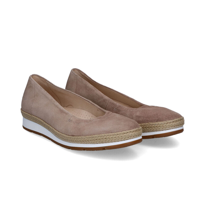 Gabor Easy Walking Taupe Ballerina's in daim (306217)