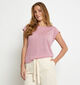 Minus Carlina Knit T-shirt en Rose pour femmes (371808)