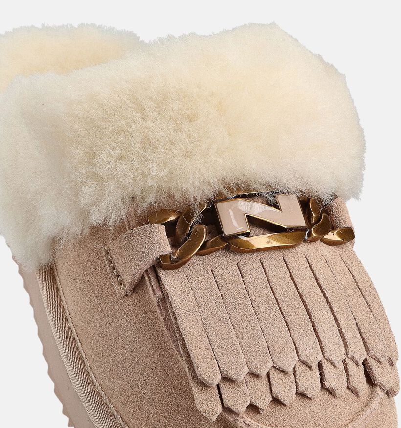 Nathan-Baume Pantoufles ouvertes en Beige pour femmes (363629)