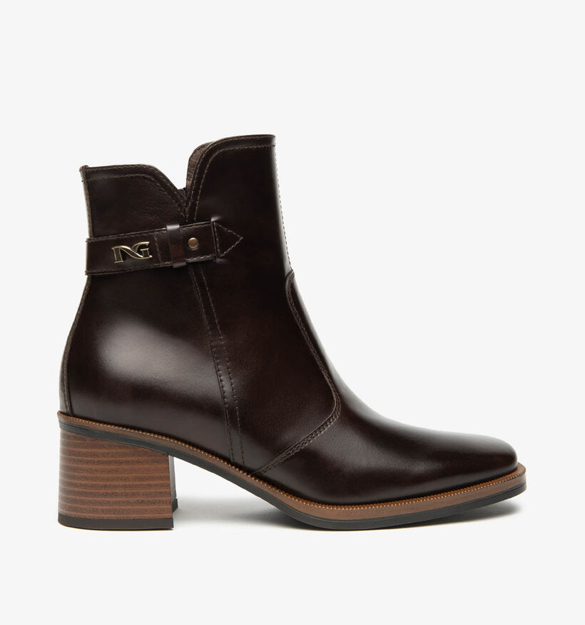NeroGiardini Bottines &agrave; talons en Brun fonc&eacute; pour femmes (363907)