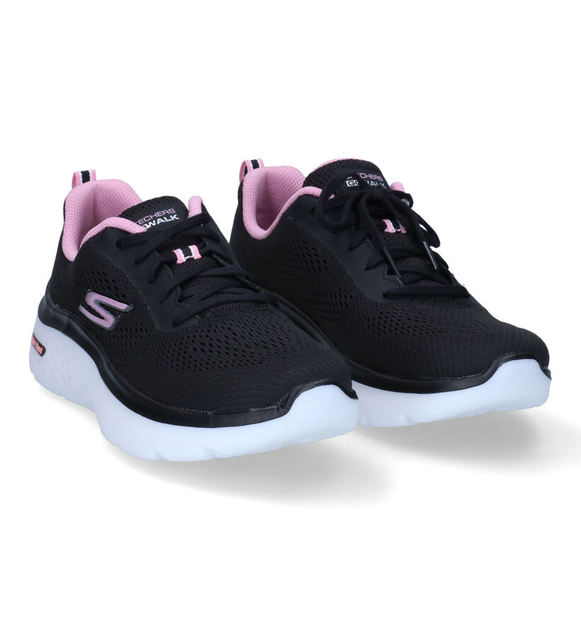 Skechers Go Walk Hyper Burst Space Insight Baskets en Noir pour femmes (302116)