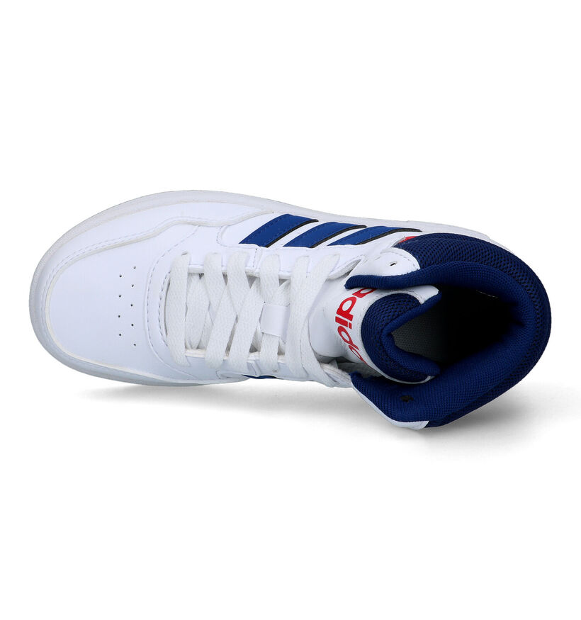 adidas Hoops mid 3.0 Witte Sneakers voor jongens, meisjes (324136)