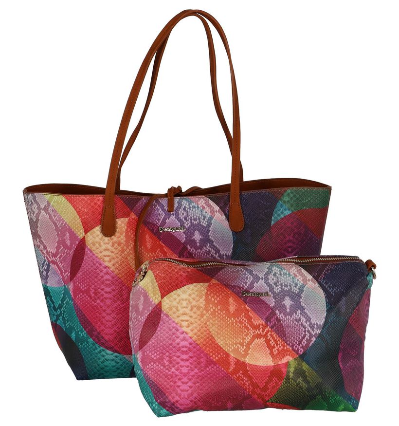 Meerkleurige Omkeerbare Bag in Bag Tas Desigual, , pdp