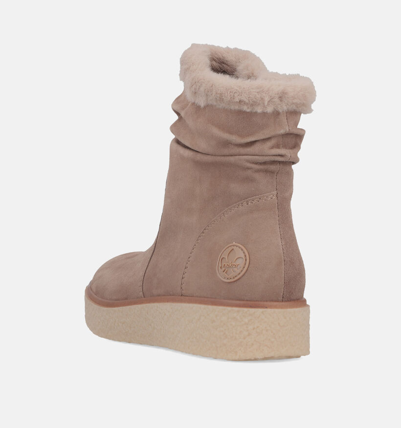 Rieker Beige Winterboots voor dames (347418) - geschikt voor steunzolen