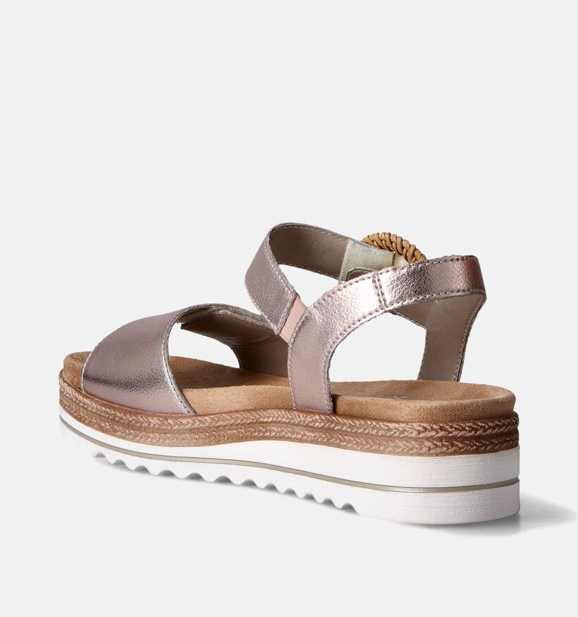 Remonte Gouden Sandalen met Sleehak voor dames (354854) - geschikt voor steunzolen