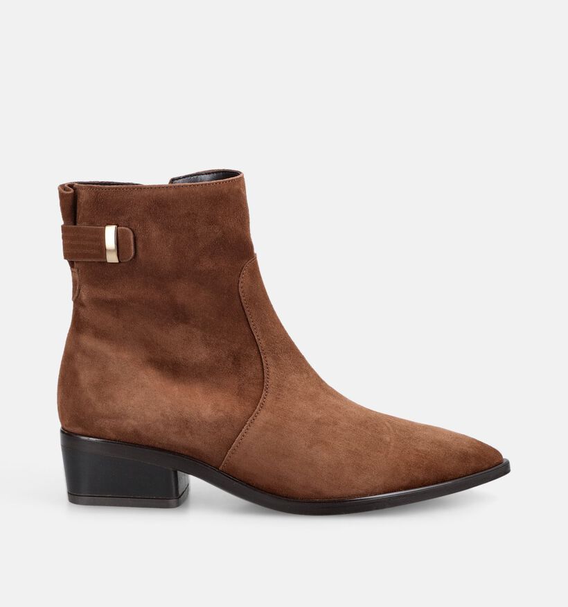 Gabor Comfort Bruine Enkellaarzen met Lage Hak voor dames (380094)