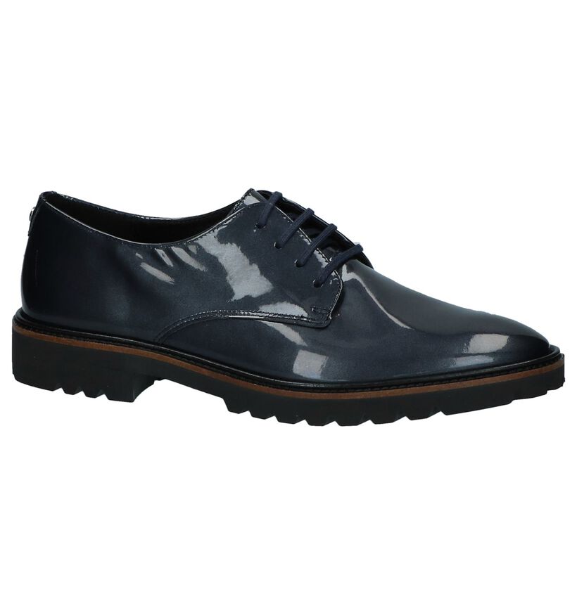 ECCO Incise Tailored Donker Blauwe Veterschoenen in lakleer (235729)