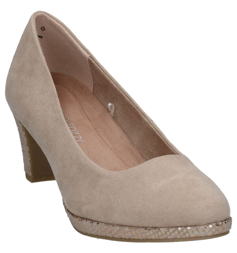 Marco Tozzi Escarpins classique en Beige clair en textile (270651)