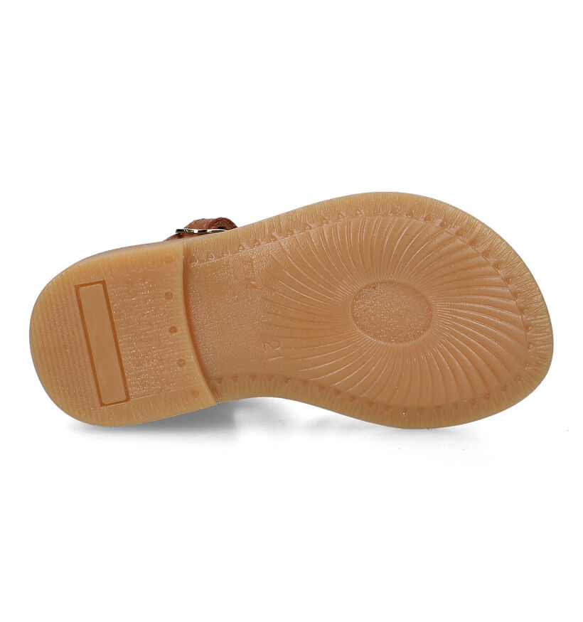 STONES and BONES Pita Sandales en Cognac pour filles (322618)