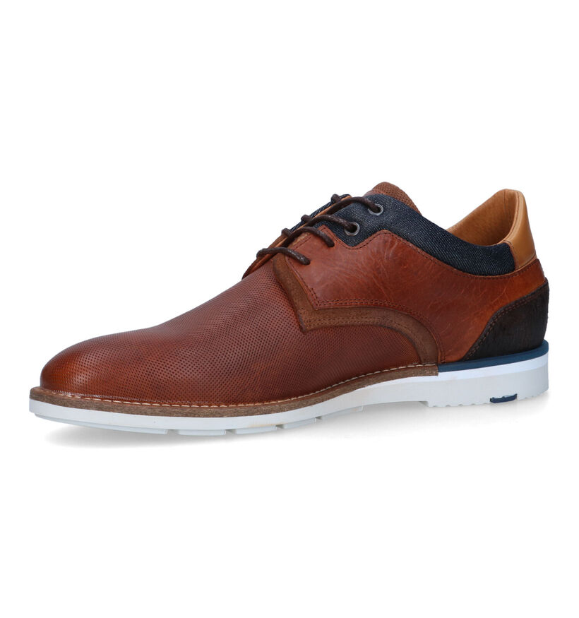 Bullboxer Chaussures à lacets en Cognac pour hommes (319443) - pour semelles orthopédiques