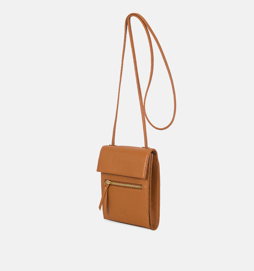 Crinkles Sac porté croisé en Camel pour femmes (342316)