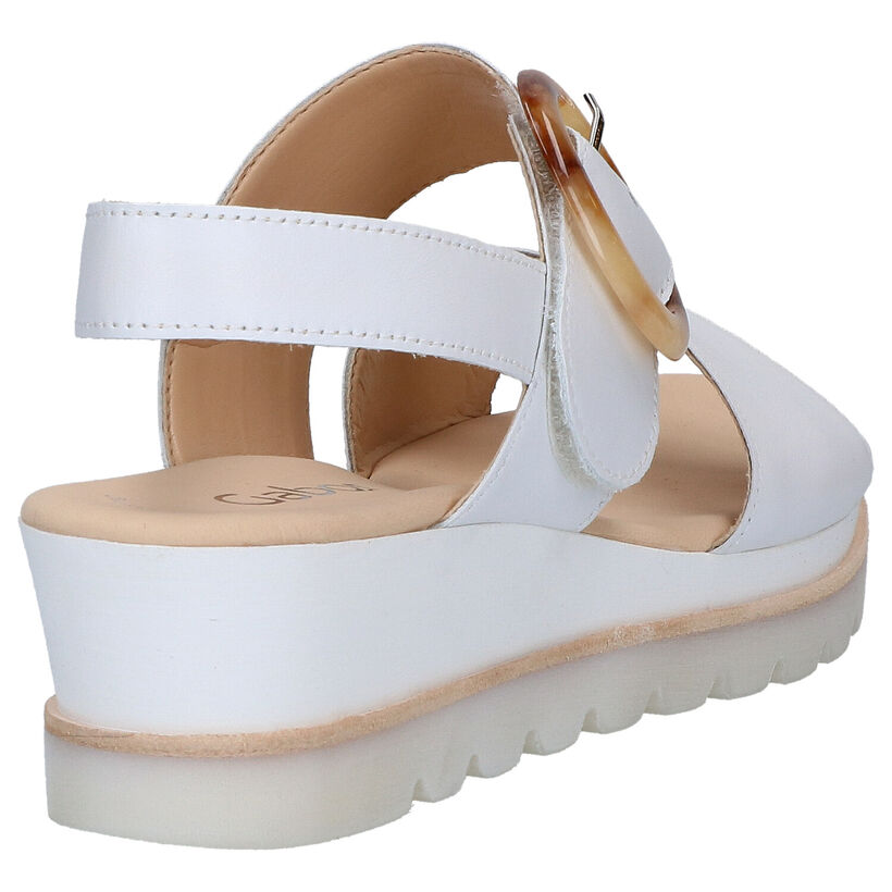 Gabor Best Fitting Beige Sandalen in leer (271766)