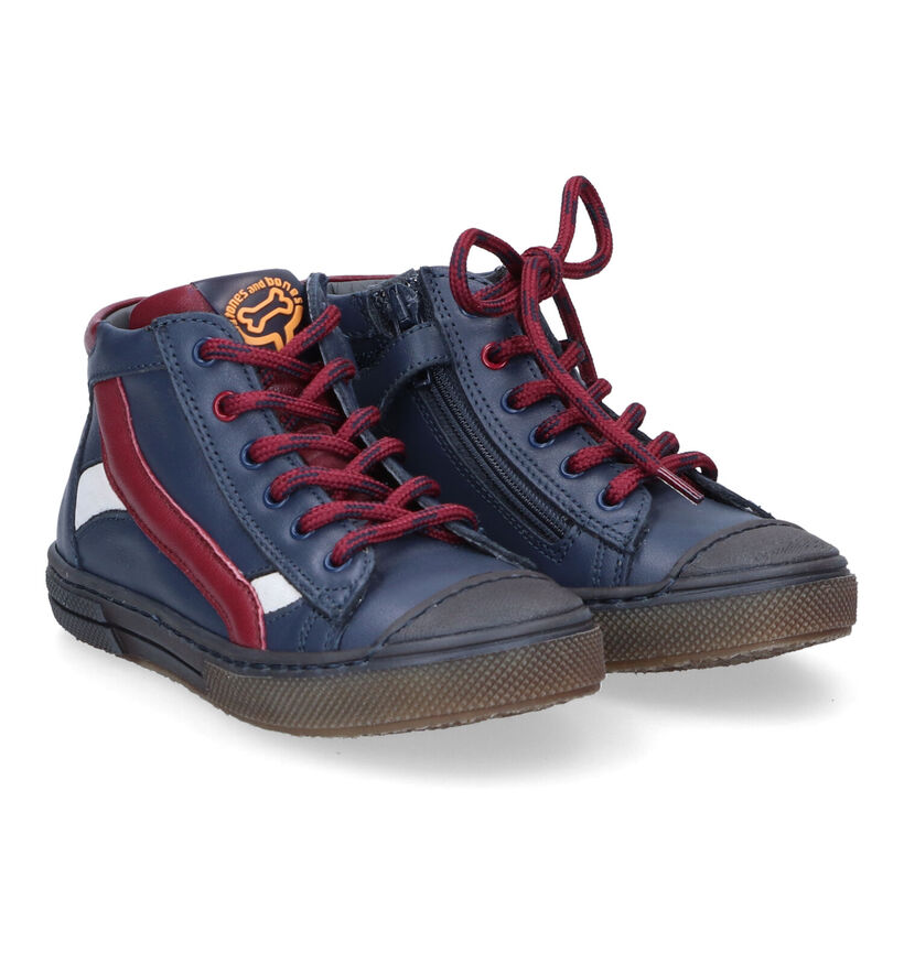 STONES and BONES Raspo Chaussures hautes en Bleu pour garçons (313873) - pour semelles orthopédiques