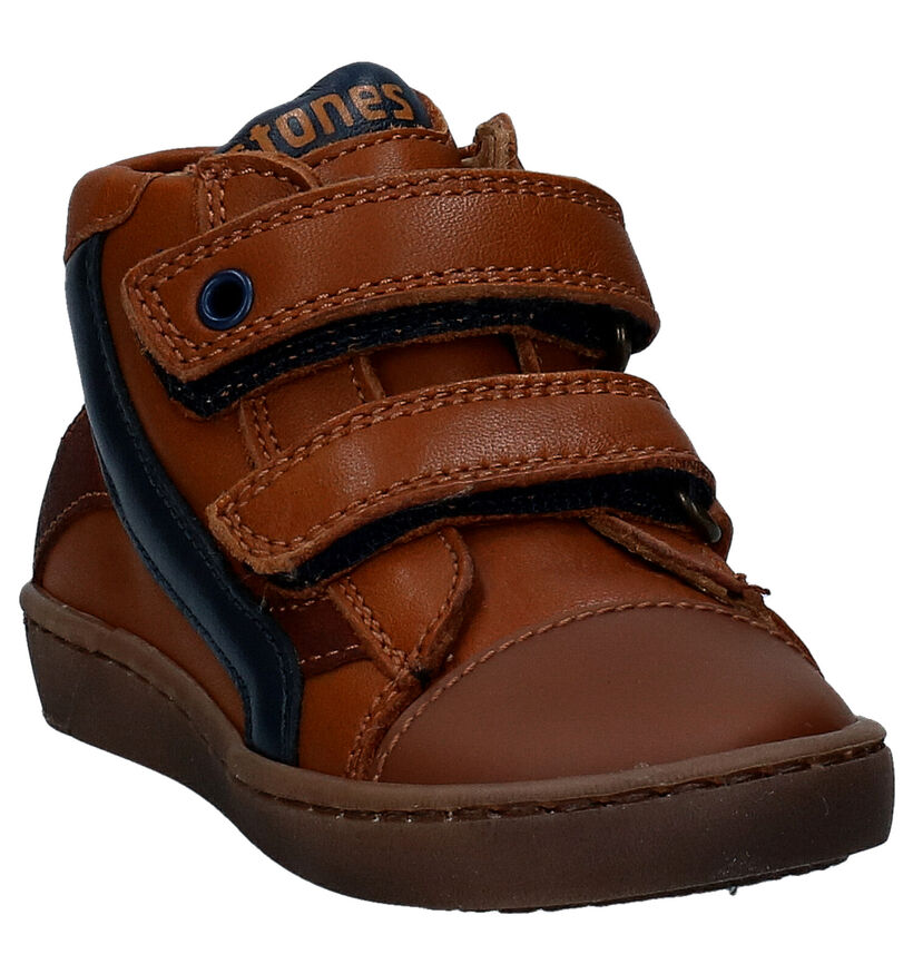 STONES and BONES Zeke Bottines en Cognac en cuir (278888)