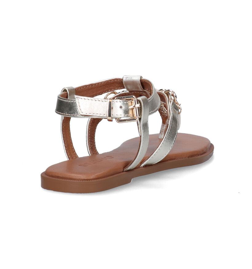 Inuovo Sandales plates en Noir pour femmes (325199)