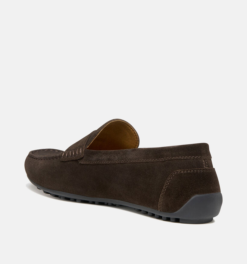 Geox Loafers en Brun fonc&eacute; pour hommes (369113) - pour semelles orthop&eacute;diques
